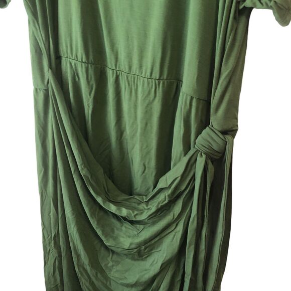 NEW Ava & Viv Faux Wrap Dress Rayon Jersey Knit Stretch Plus Size 2X 20W 22W - Picture 7 of 10